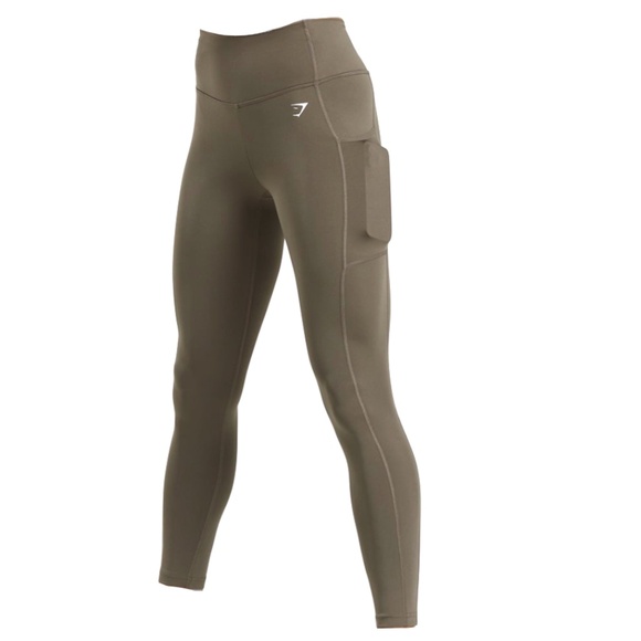 Gymshark Pocket Leggings - Camo Brown (L) - Picture 3 of 4